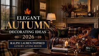 Elegant Autumn Decorating Ideas 2026 🍁 Ralph Lauren Inspired Luxury Living Room