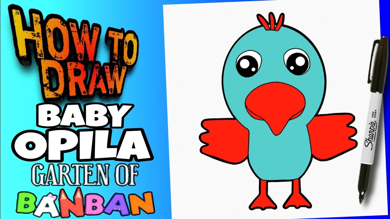 Cómo DIBUJAR a🦩OPILA BIRD de GARTEN of BANBAN / How to DRAW OPILA
