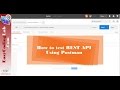 How To Test REST API Using Postman