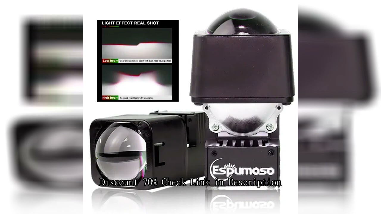 LED High Beam Projector 1.5 inch Matrix LED Lens 10000LM Bi-led Auxiliary Headlight Fog Light For Ca