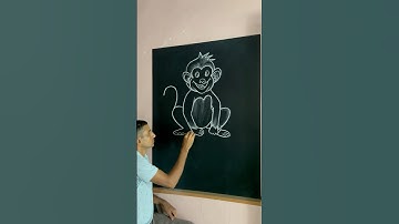 How to draw a monkey step by step ||😲🤔|| #art #artist #monkey #shortsfeed
