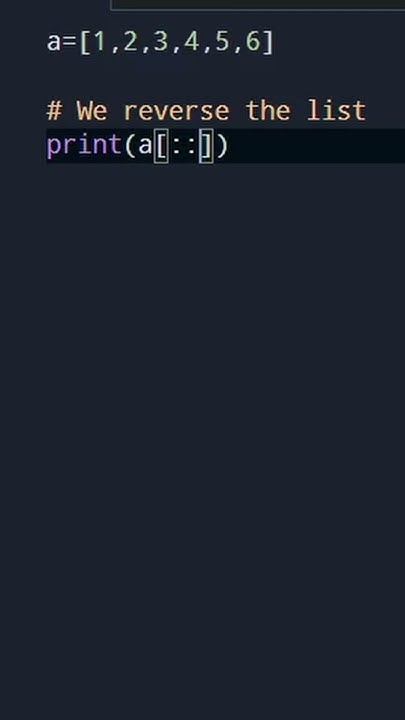Reverse a List in Python in an easy way - YouTube
