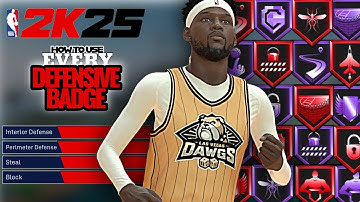 HOW TO USE EVERY DEFENSIVE BADGE #nba2k #tutorial