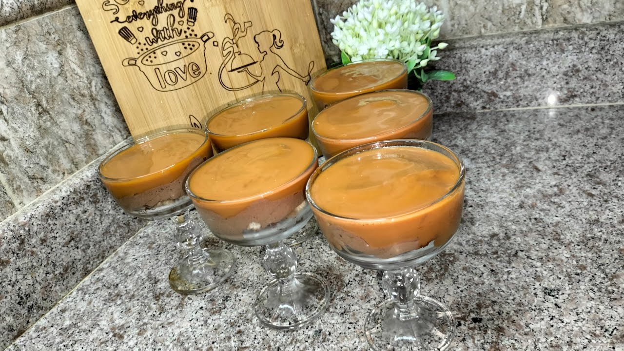 لعشاق التحليات الإقتصادية واللذيذة الوصفة ليكم😍 تحلية دانيت شوكو كراميل Chocolate and caramel candy