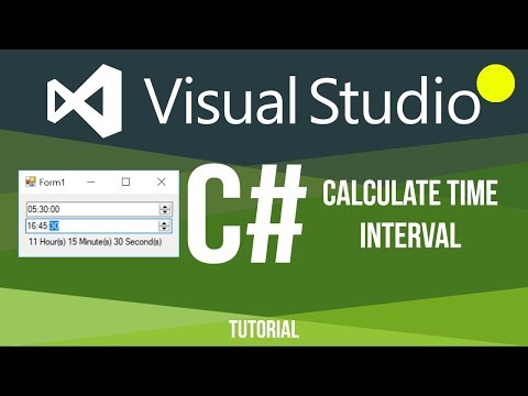 Visual studio C# Get Time Interval Tutorial
