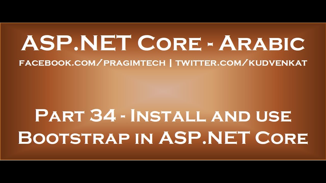 Install and use Bootstrap in ASP NET Core in arabic