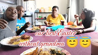 our first Easter after grandma passed trying to get back .may her soul continue resting well 🙏