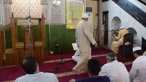 القارئ حسن الزبيدي وماتيسر له من سورة القلم في جامع 17 رمضان