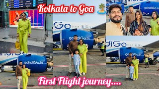 First Flight Journey || Kolkata to Goa 🏝️ #share #viral #bengalivlog #firstflight