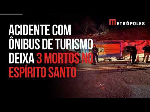 Ônibus que tombou no ES e deixou 3 mortos ia para MG e teve falha mecânica