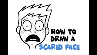 How to Draw Cartoon Facial Expressions : Scared, Petrified, Afraid