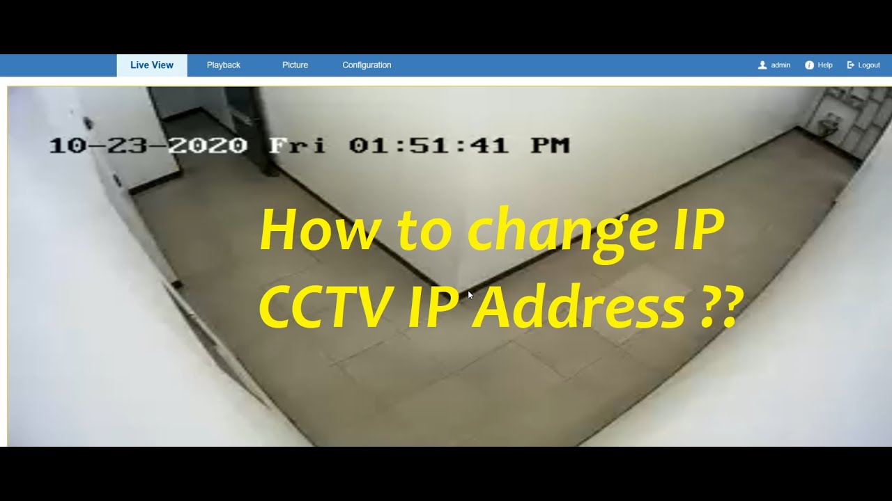How to change ROVER CCTV Camera IP Address using  browser YouTube