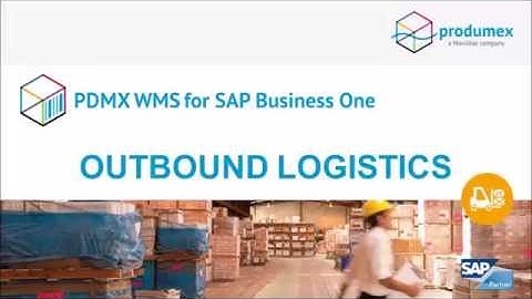 PDMX WMS for SAP Business One: Outbound Logistics
