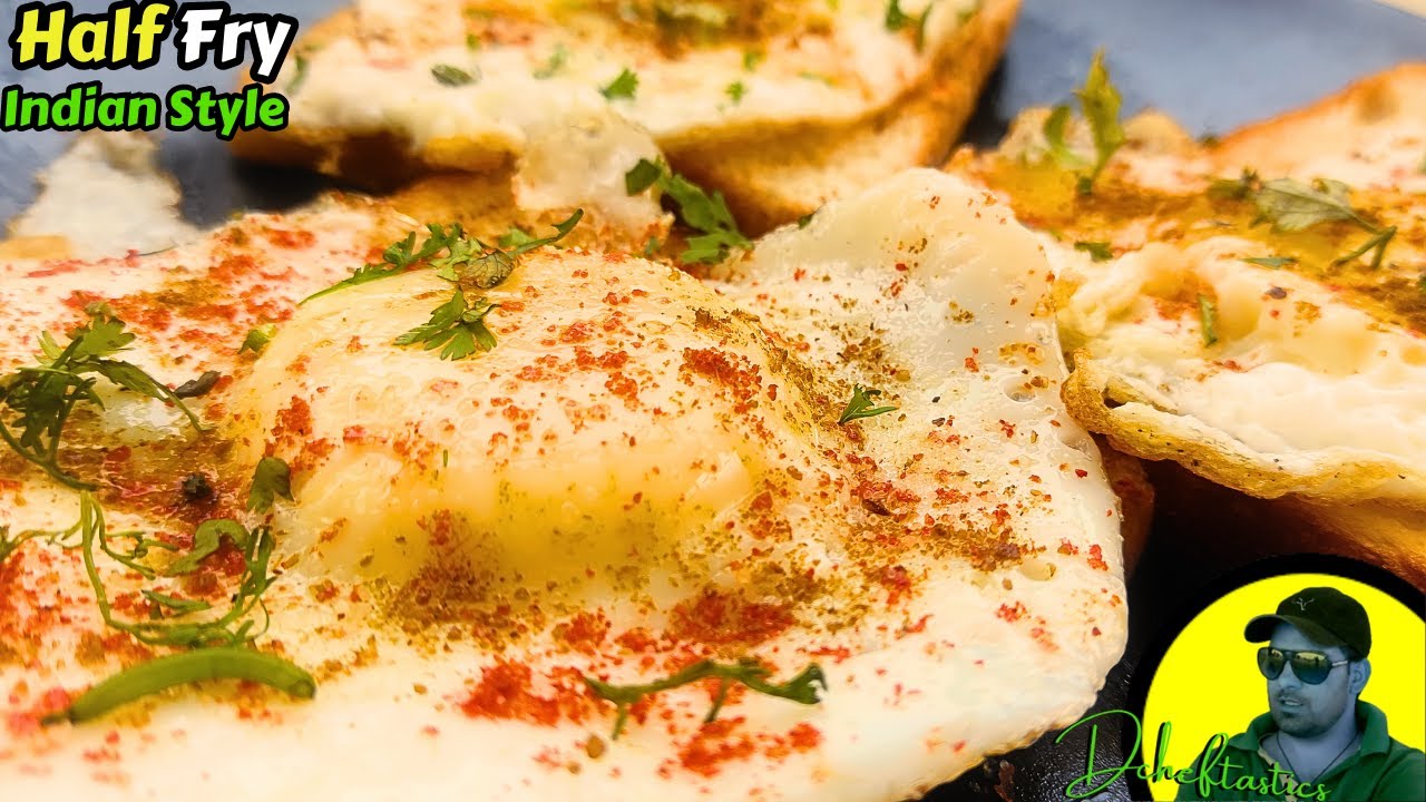 Egg Half Fry Recipe In Hindi Egg Breakfast Recipe Anda Half Fry
