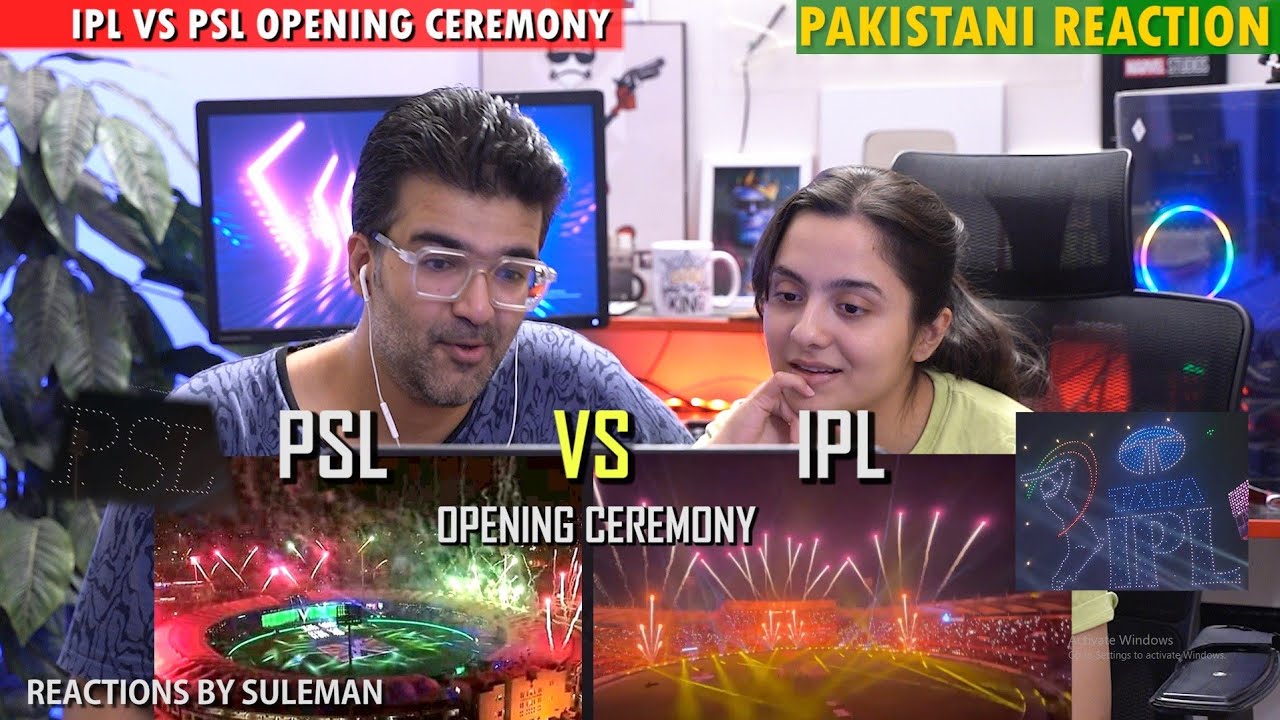 Pakistani Couple Reacts To IPL 2025 Vs PSL Opening Ceremony Comparison | Drone Show & Lighting