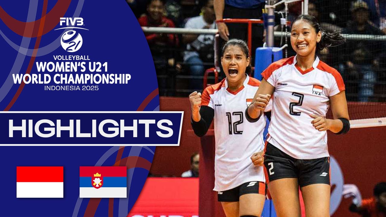 Indonesia 🇮🇩 vs. Serbia 🇷🇸  - Women's U21 World Championship - Highlights