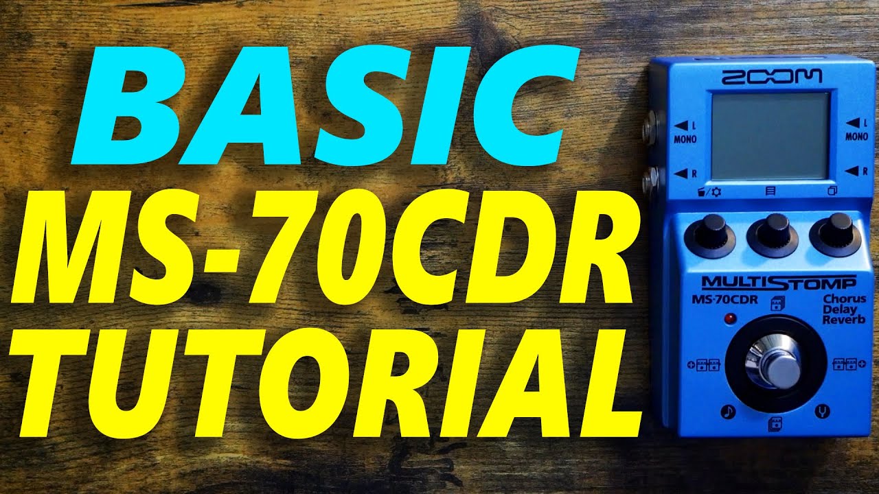Basic MS-70CDR Tutorial