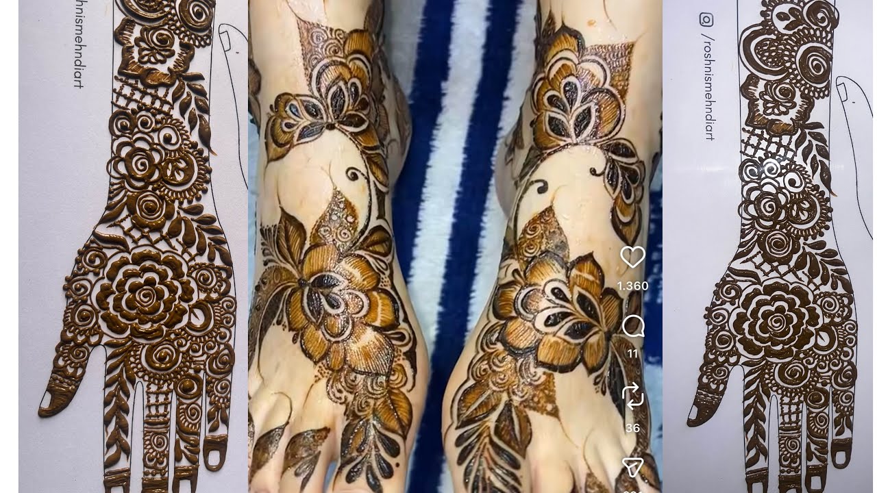 आपके विशेष दिन को और भी यादगार बनाने के लिए यहाँ कुछ बेहतरीन bridal mehndi design ll 