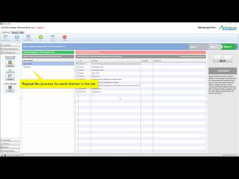 Athena MIS How to Create an IQA Sample Plan