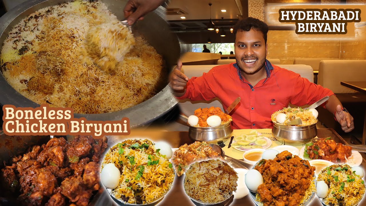 Hyderabadi Chicken Dum Biriyani, Chicken Wings & Andhra Chicken Ghee