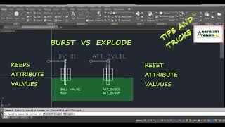 Topic 4.7 AutoCAD EXPLODE VS BURST Command Tips and Tricks.