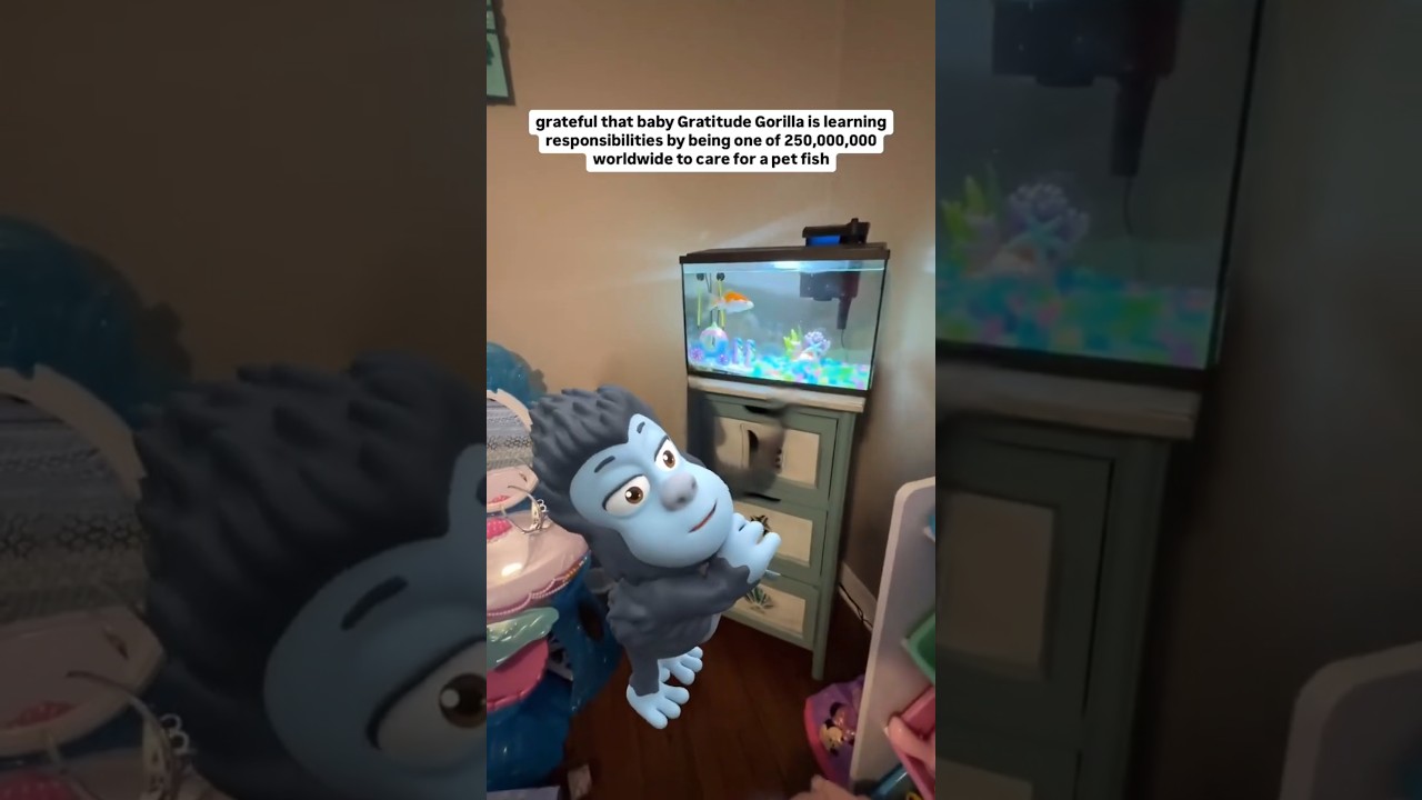 Baby Gratitude Gorilla Learning About Responsibilities