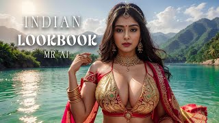 [4K] Ai Art Indian Lookbook Girl Al Art Video - Serene Waters