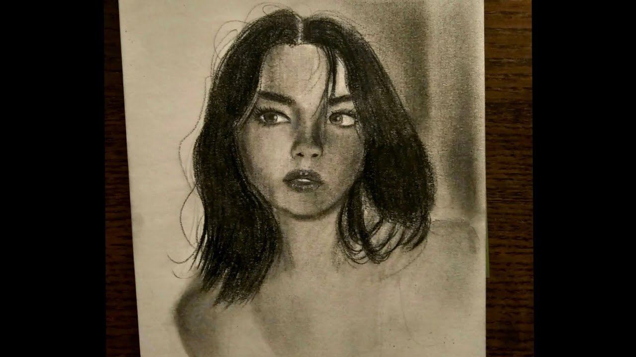 Step-by-Step Charcoal Portrait Drawing (Full Process) - YouTube