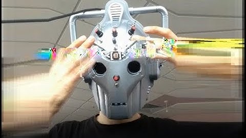 Circuit Bent Cyberman Helmet by Psychiceyeclix