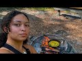 Cooking omelette in a forest while terrified!