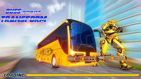 Bus robot car transform War police robot car games walkthrough part 1