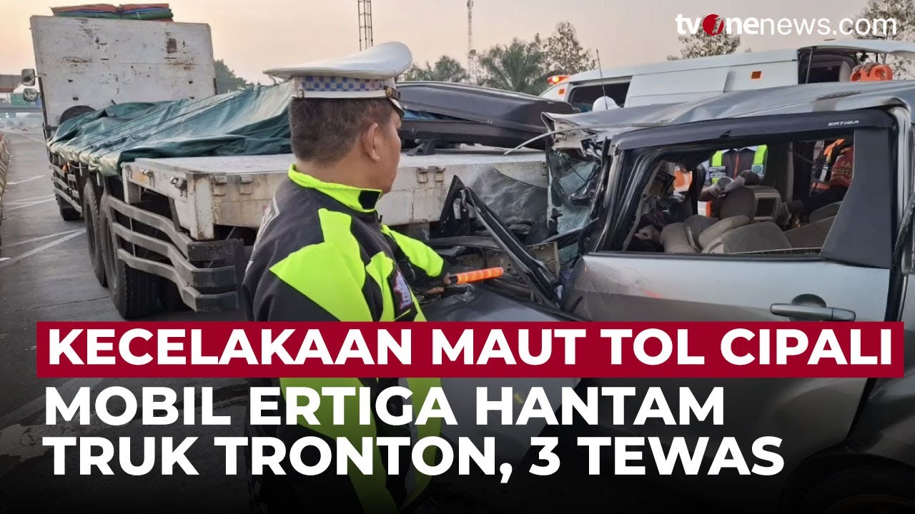 Ngebut Mau Salip, Suzuki Ertiga Tabrak Truk di Bahu Jalan Tol Cipali dan 3 Tewas | OneNews Update