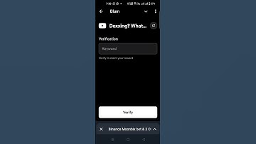 Blum YouTube code Blum verify code today doxxing? #blumvideocode #quiz #crypto