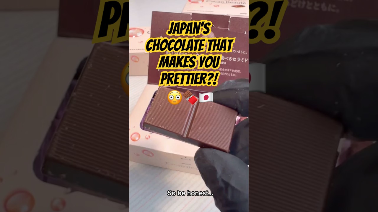 This Japanese Chocolate is for BEAUTY?! #japanfinds #shorts #japan
