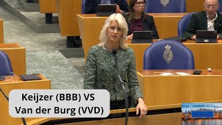 Keijzer (BBB) VS Van der Burg: "Wanneer begint u met de kraan dichtdraaien van asielzoekers!?!"