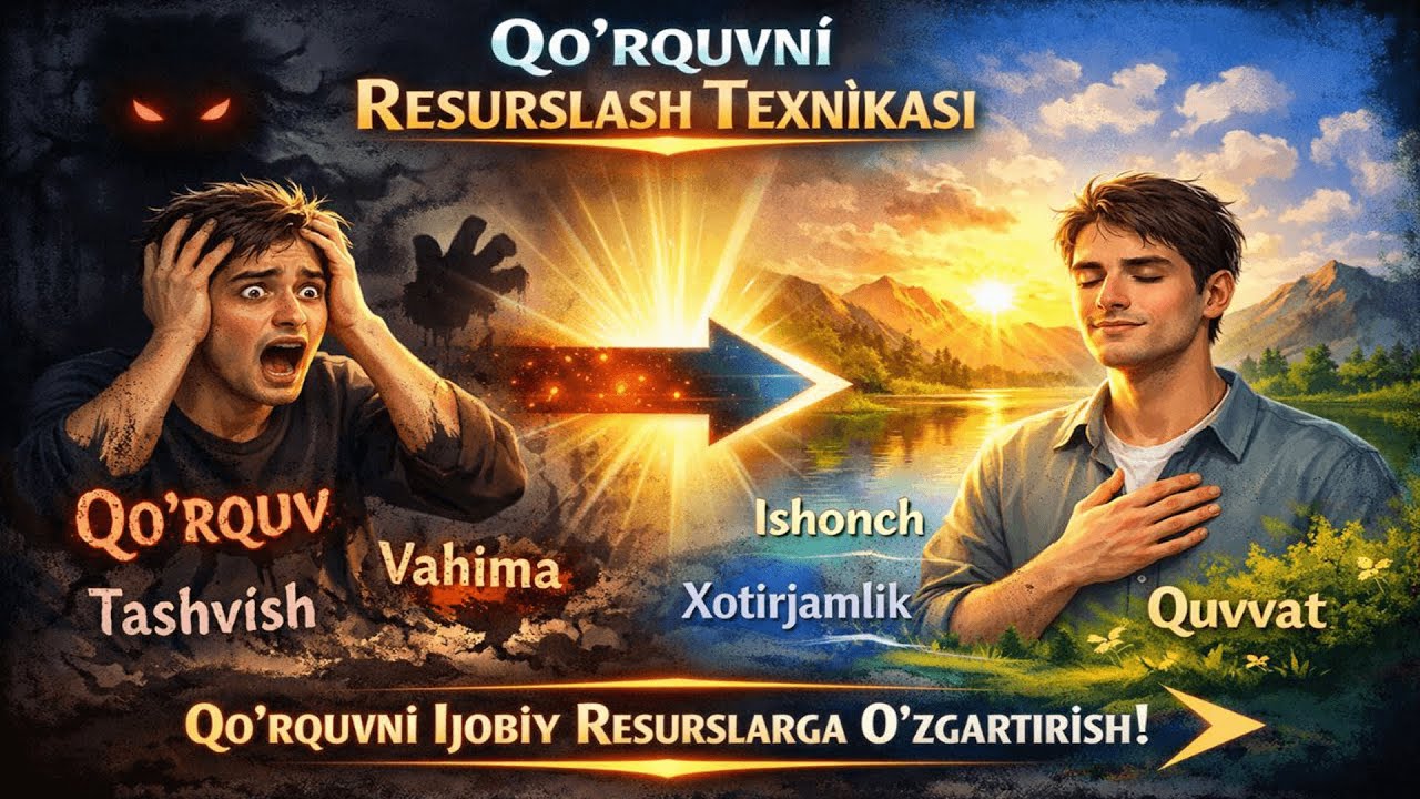 Qo'rquv va Xavotirdan Qanday Qutulish Mumkin? Resurslash Texnikasi.NLP . Xasanov Begzod Psixolog.