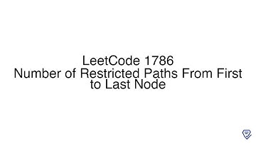 LeetCode 1786: Number of Restricted Paths From First to Last Node
