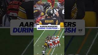 Aaron Rodgers: Tush Push Supervisor 🫡 #nfl #steelers