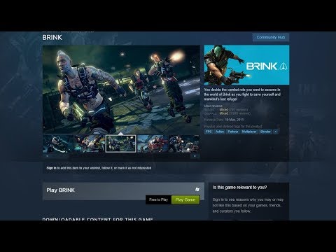 Video: Brink Je Nyní Zdarma Ve Službě Steam
