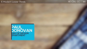 5 Modern Lower Third | After Effects Project Files - Videohive template