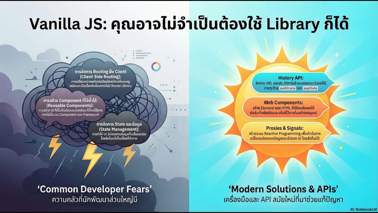 Vanilla JS และทางเลือกสมัยใหม่ - YouTube