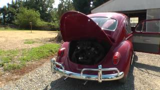 Classic VW BuGs Road Trip Barn Find All Original 1965 Ruby Red Beetle