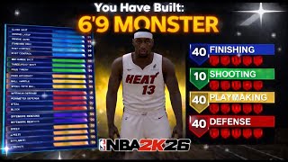 THIS 6’9 DEEP RANGE POWER FORWARD BUILD WITH CONTACT DUNKS IS BROKEN IN NBA 2K26! INSANE SHOOTING!