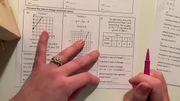 Quick help on Comparing Functions - Mrs. Taylor LMS 8th grade Math
