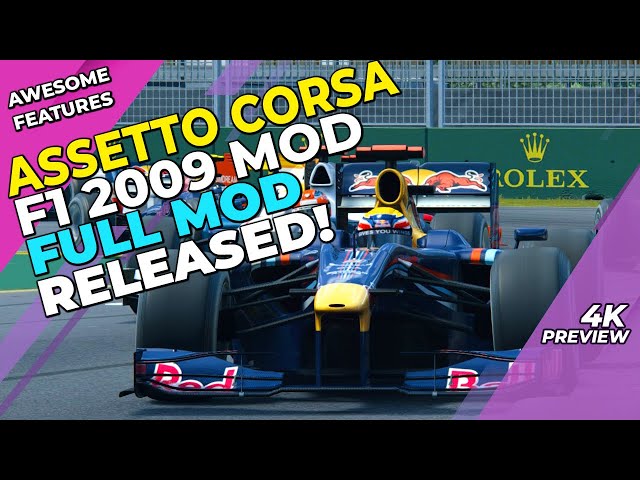 Sim Dream Development Assetto Corsa F1 2009 Mod Full Mod Released class=