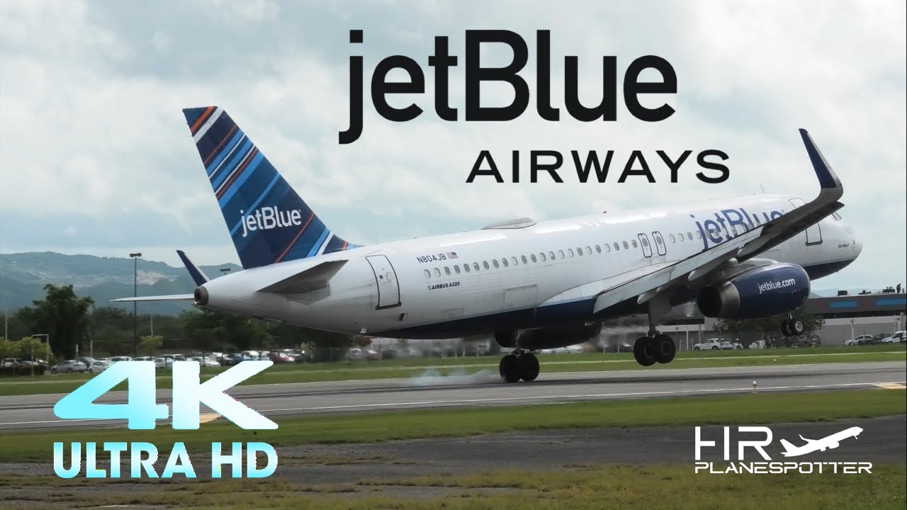 4K Ponce Airport jetblue A320 with Sharklets in Ponce Mercedita
