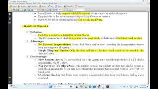Operating System MCA103 Unit: 6 - File System, Directories, File system implementation