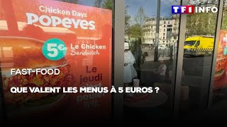 Fast food : que valent les menus à 5 euros ?