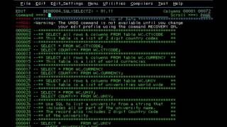IBM z series copy a file and run SQL with SPUFI