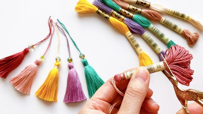 DIY tassel with thread  VLATKAKNOTS TUTORIALS 